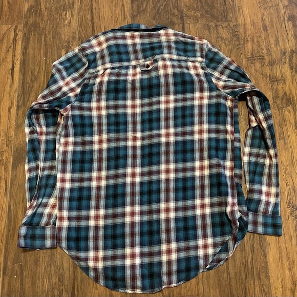 Vans off the walls blue & purple plaid button up shirt - Picture 5 of 6